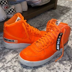 Orange Nike high tops